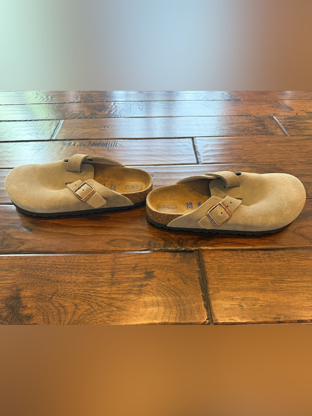 Birkenstock Softbed Suede Boston Clogs - Womens - Picture 4 of 8